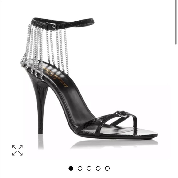 Saint Laurent Women's Sunset Chain High Heel Sandals - Picture 1 of 5